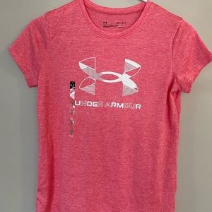 Under Armour pink girls dri-for tee